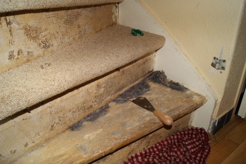oude versleten trap 